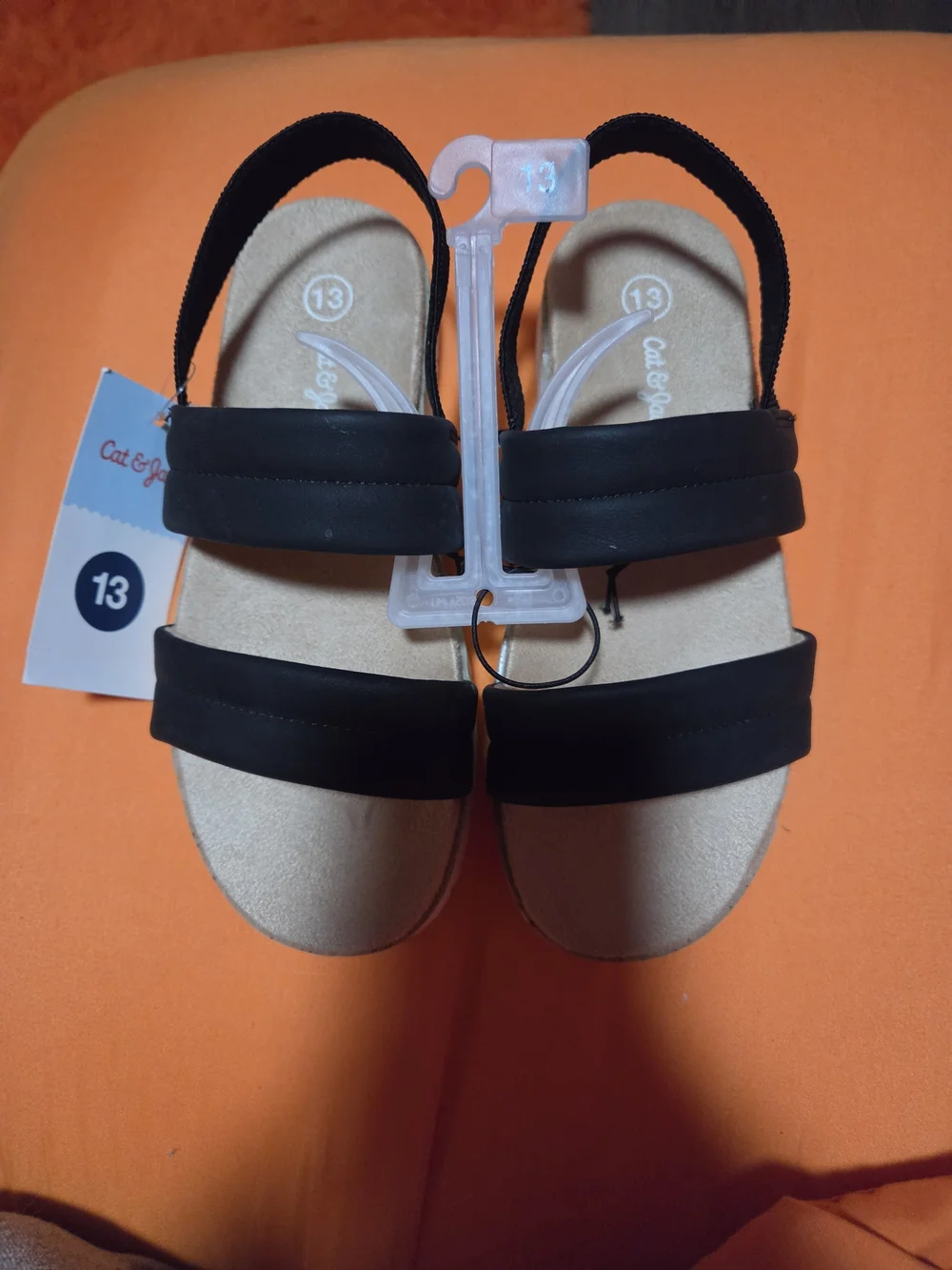 Cat & Jack Black Double-Strap Kids Sandals